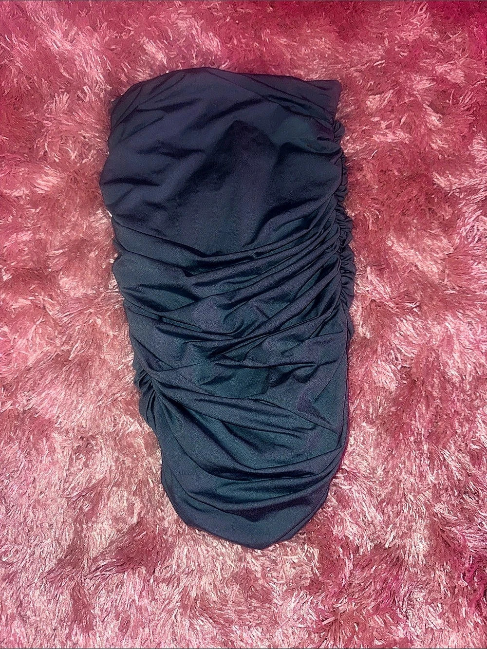 Oh Polly Ruched Mini Dress in Blue Size 2 Like New